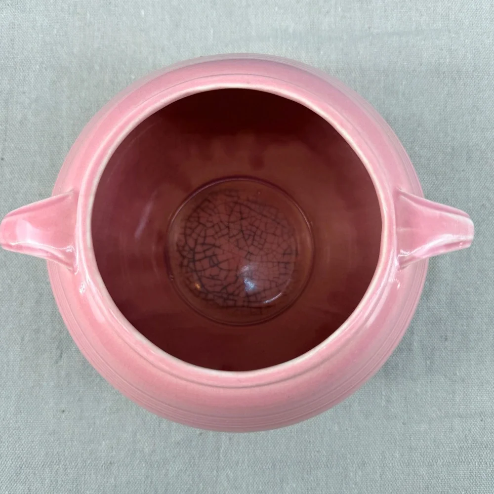 Vintage‎ Sevilla USA Pink Pottery Cookie Jar Base Art Deco Cameron Clay
